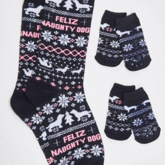 Feliz Naughty Dog Matching Sock Set Navy - Picture 1 of 1